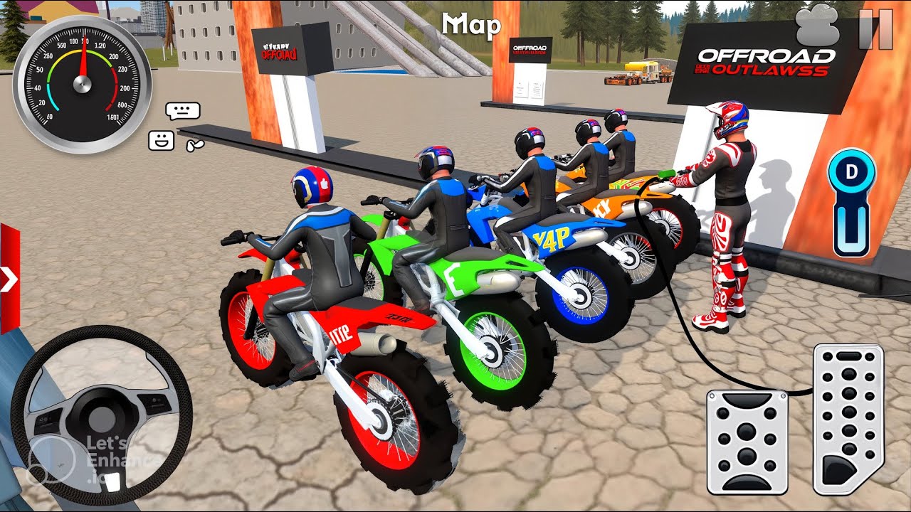 Off road Motocross Mud 3D Driving Bike Stunt Android Gameplay Off road Outlaws