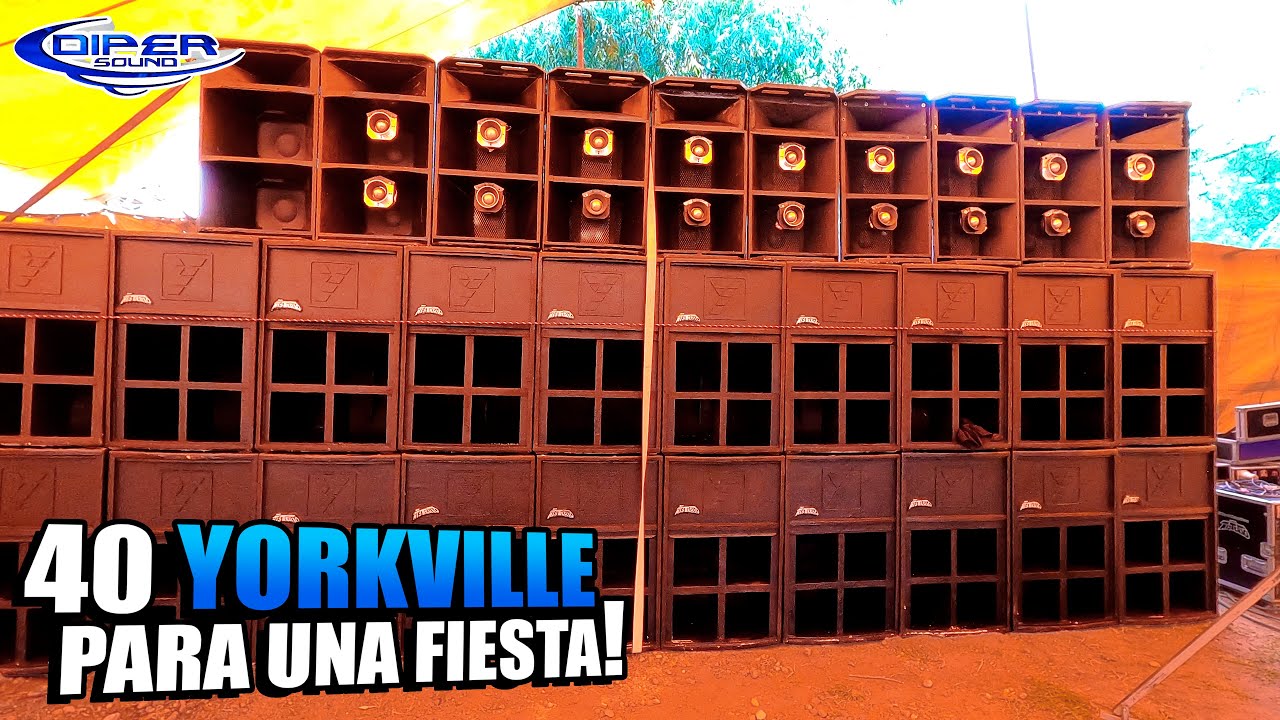 TREMENDA POTENCIA EN BAJOS DE SONIDO MISTERIO PARA UNA FIESTA DE 15 AÑOS, 40 BAJOS YORKVILLE!
