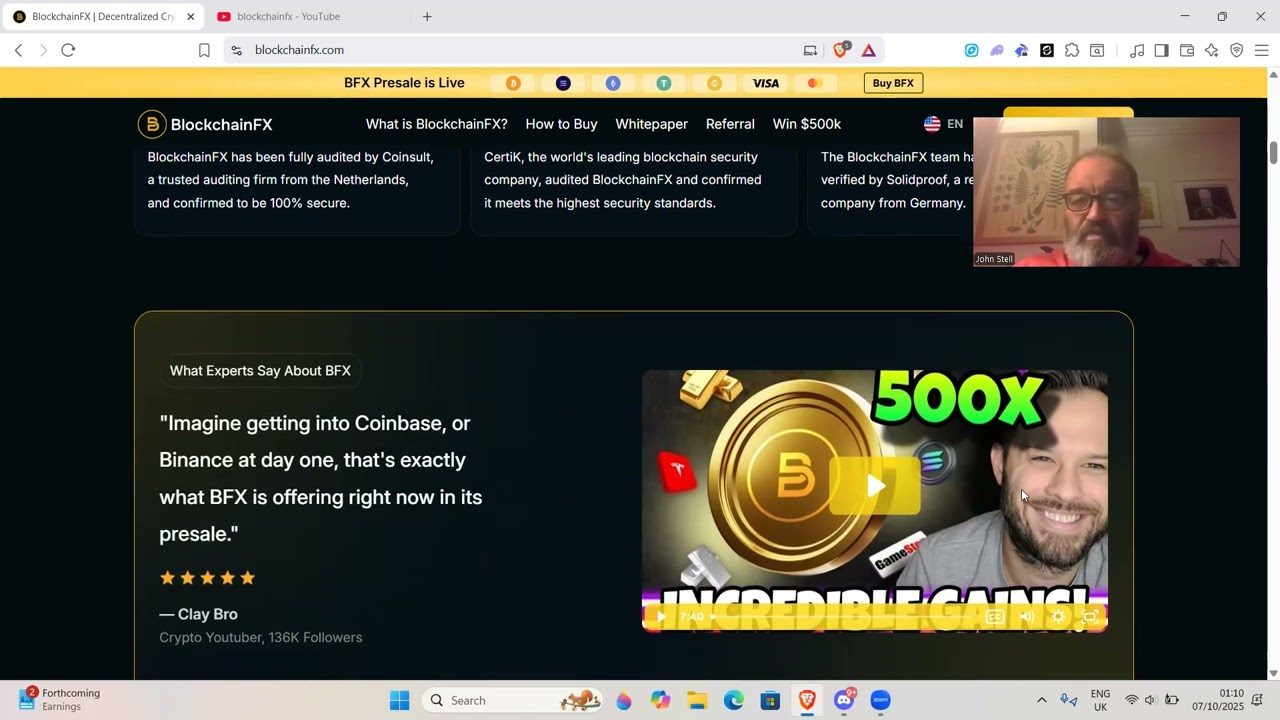 Предпродажное мошенничество BlockchainFX (BFX)