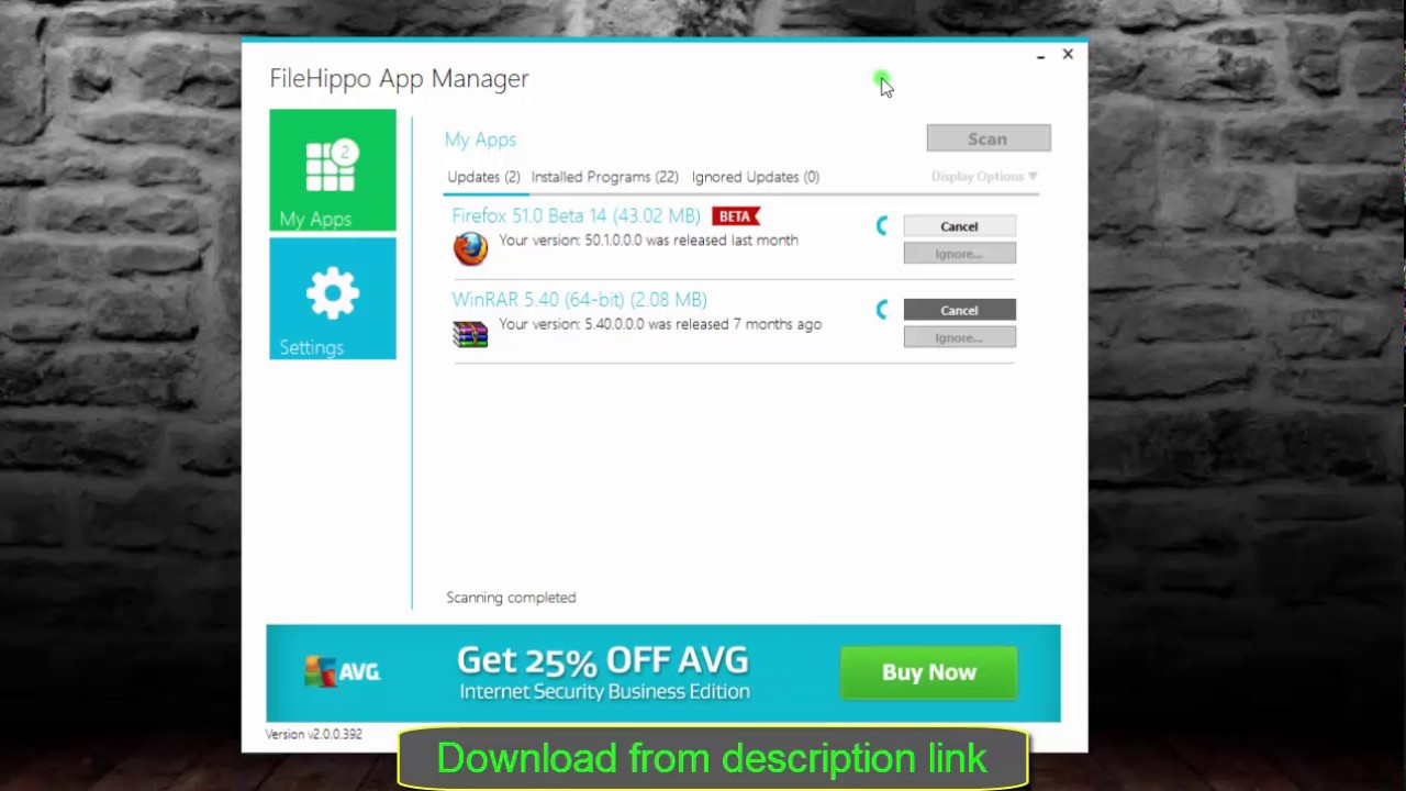 FileHippo App Manager 2.0 Beta 4