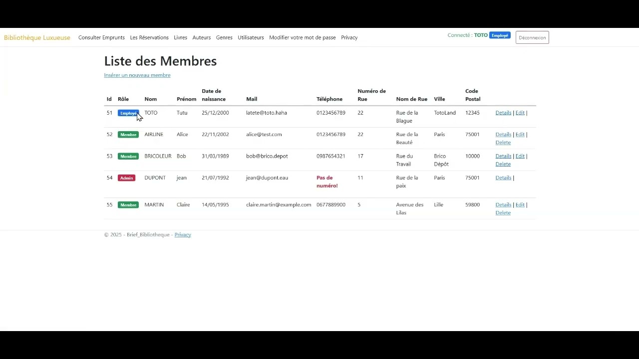 API Bibliotheque