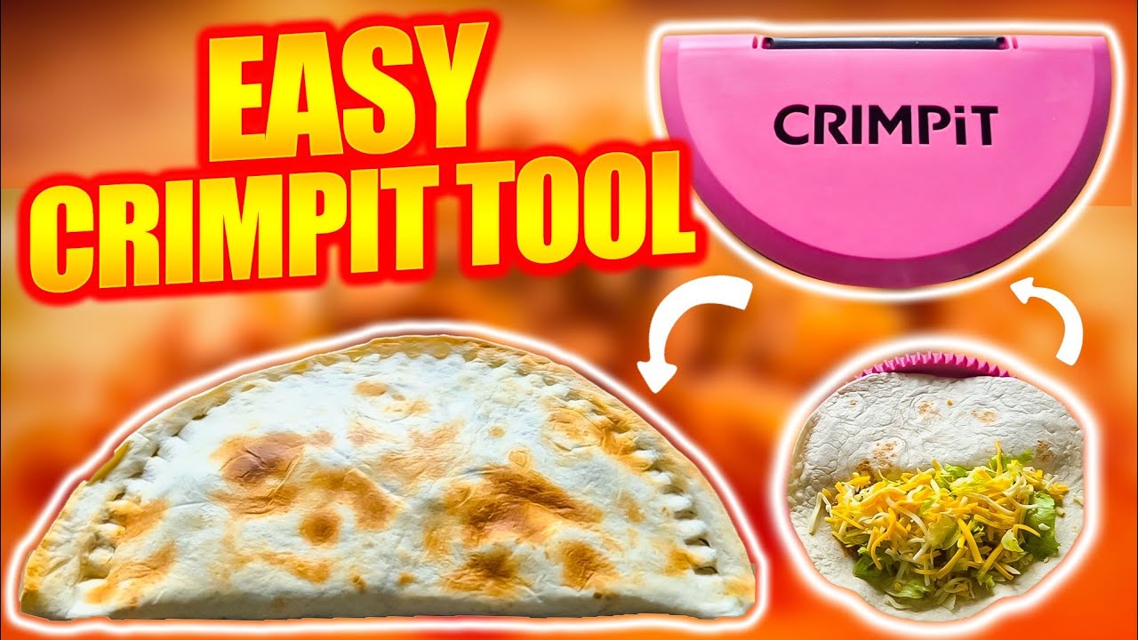 Making a simple pepperoni calzone using a tortilla and the CRIMPiT wrap maker