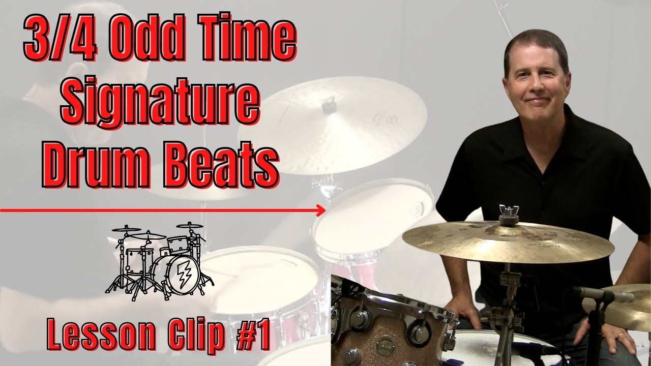 3/4 Odd Time Signature Drum Beat - Drum Lesson 1 - #shorts