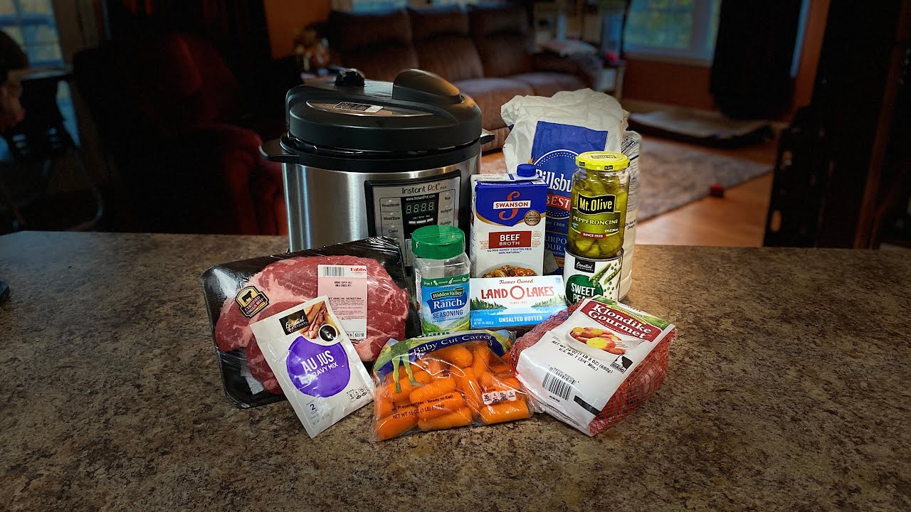 1 hour Instant pot Mississippi Roast. SOO GOOD!
