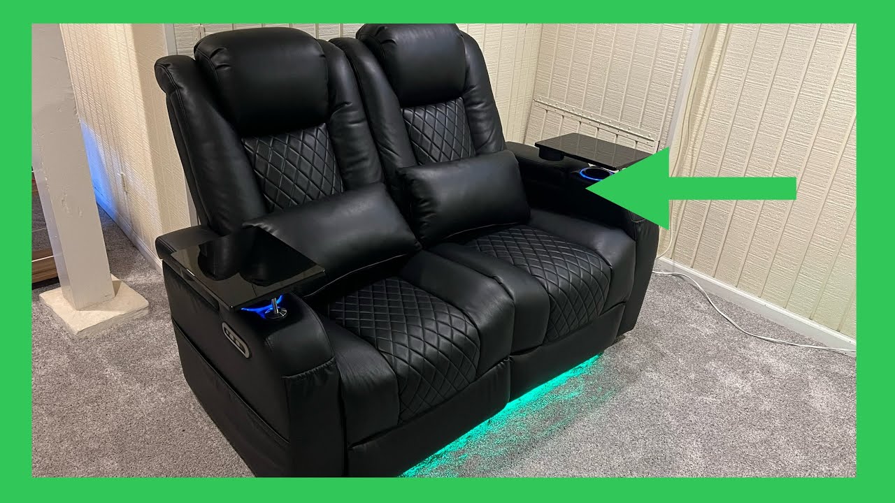 Affordable Home Theater Seating w/ Lights & Power Recline!