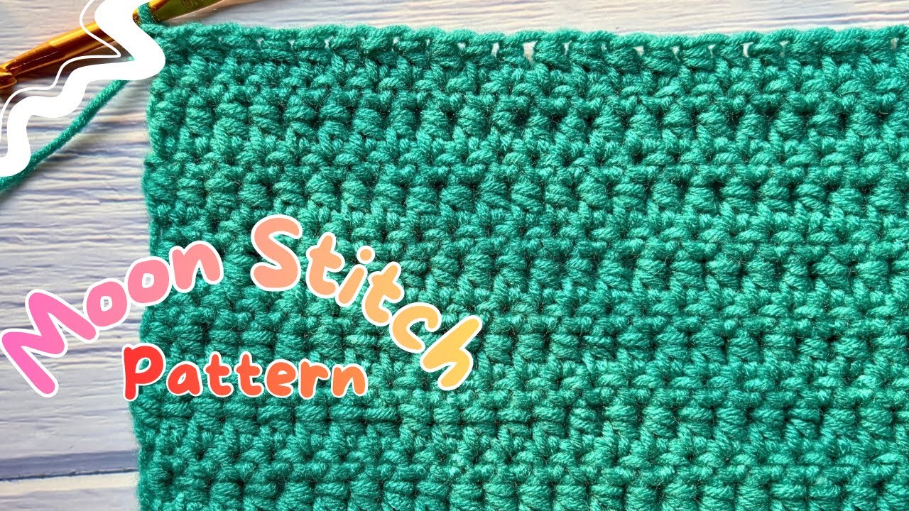 Easy Moon Stitch Crochet: 2-Row Repeat Reversible Pattern Both Sides Gorgeous!Beginner Tutorial 2026