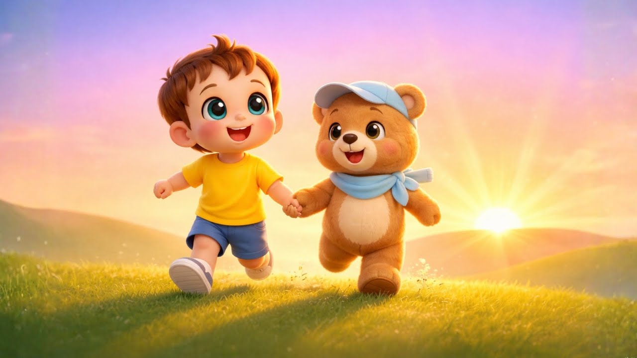 Running in the Sunshine with Petit Léo 🌞🧸 | Calm Nursery Rhymes for Children