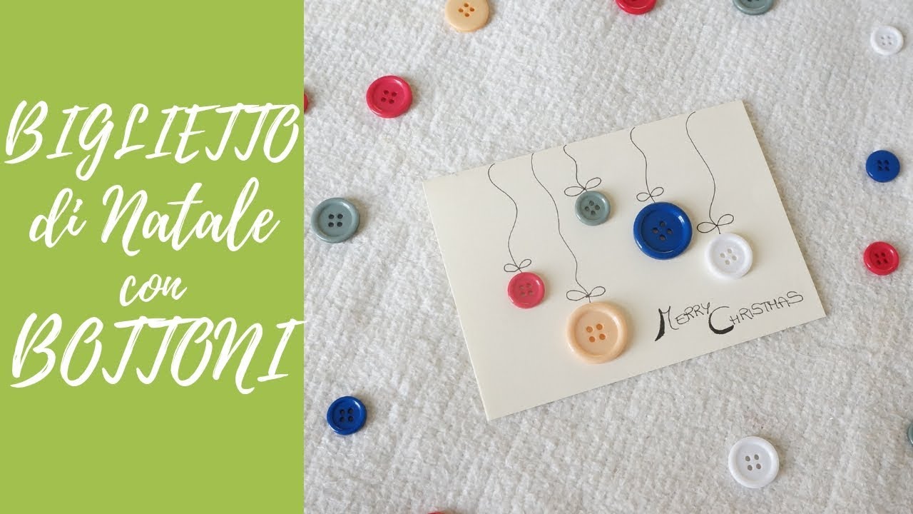 Tutorial: Biglietto di Natale con BOTTONI (ENG SUBS - DIY Christmas card with bottons)