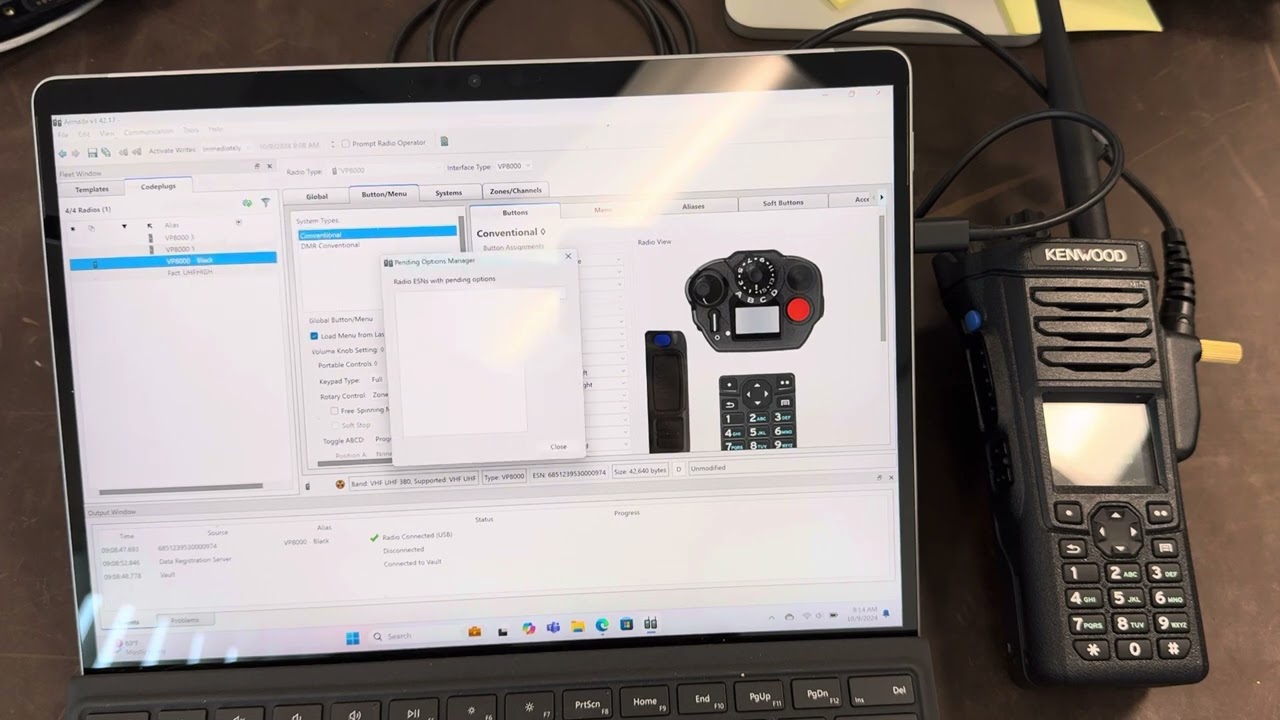 Adding features to Kenwood Viking VP8000 through Vault