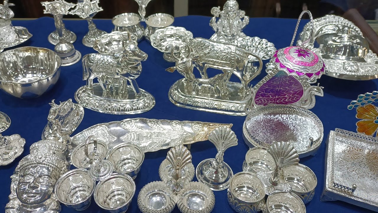 Chickpet Bangalore 92.5Pure Silver Collection||Gifting Items looking wise Big But in less weight