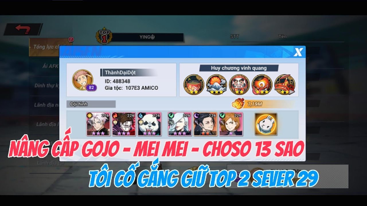 CHÚ THUẬT ĐẠI CHIẾN #10 - NÂNG GOJO - MEI MEI - CHOSO LÊN 13 SAO TRONG NGÀY THỨ 5