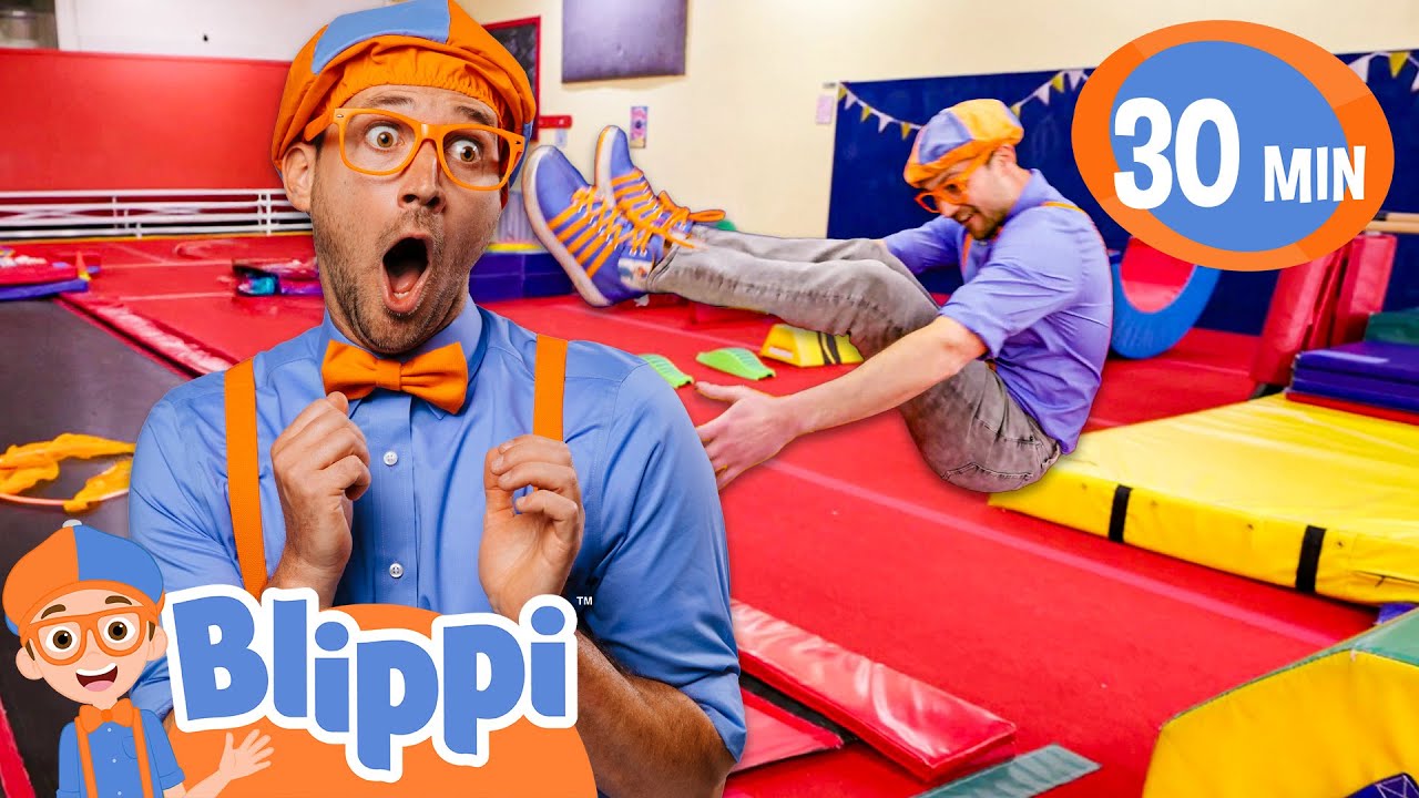 Can Blippi Do a Somersault? | Blippi - Sports & Games Cartoons for Kids