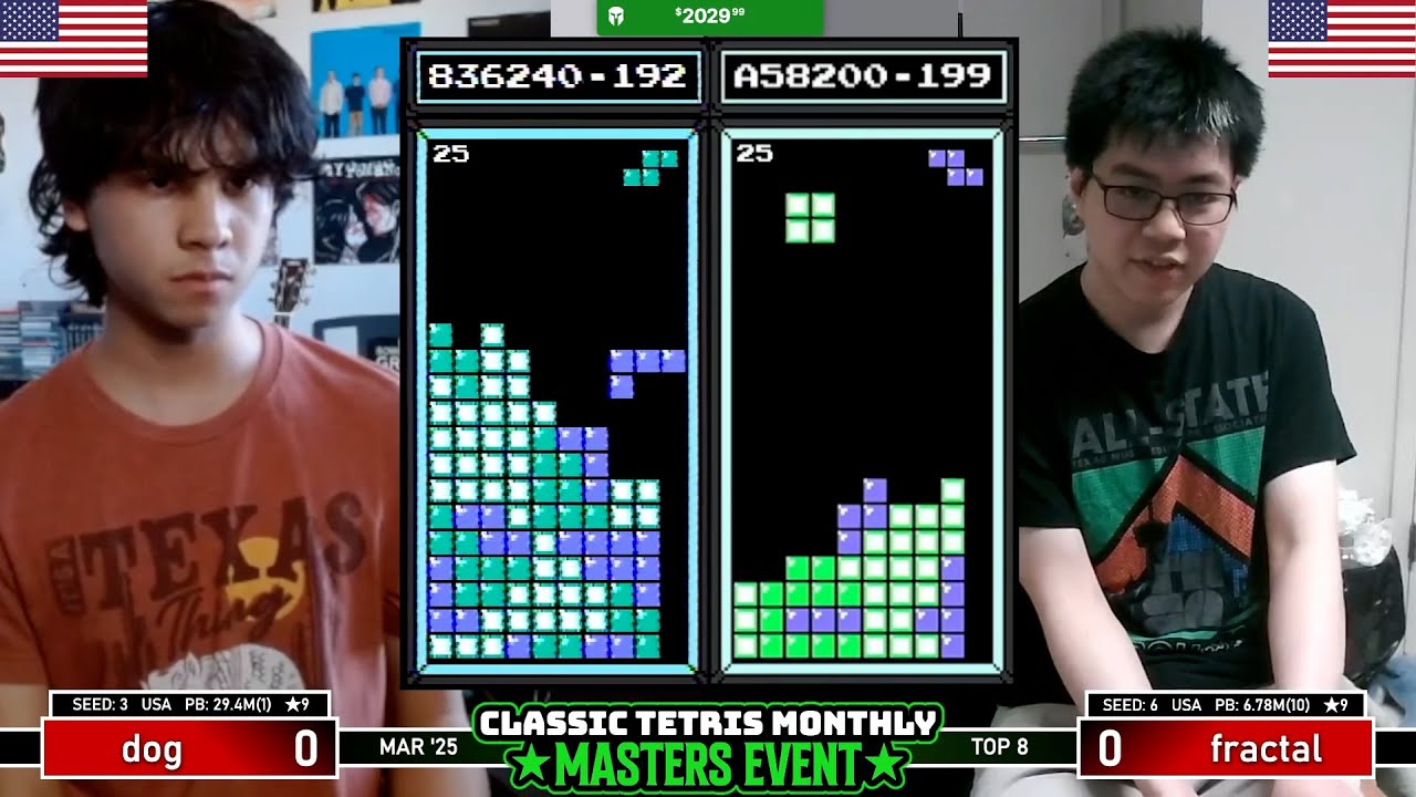 BACK TO HIS BEST FORM!! Dog, Fractal | Top 8 | Classic Tetris Monthly Masters | March 2025