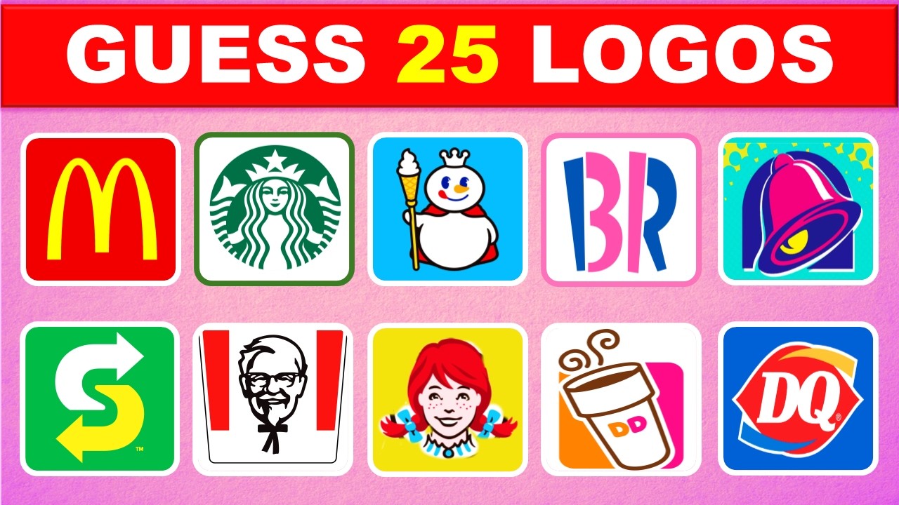 Guess the Logo in 5 Seconds 😱| 25 Famous Logos Quiz 🍔🥤| Food & Drink Edition