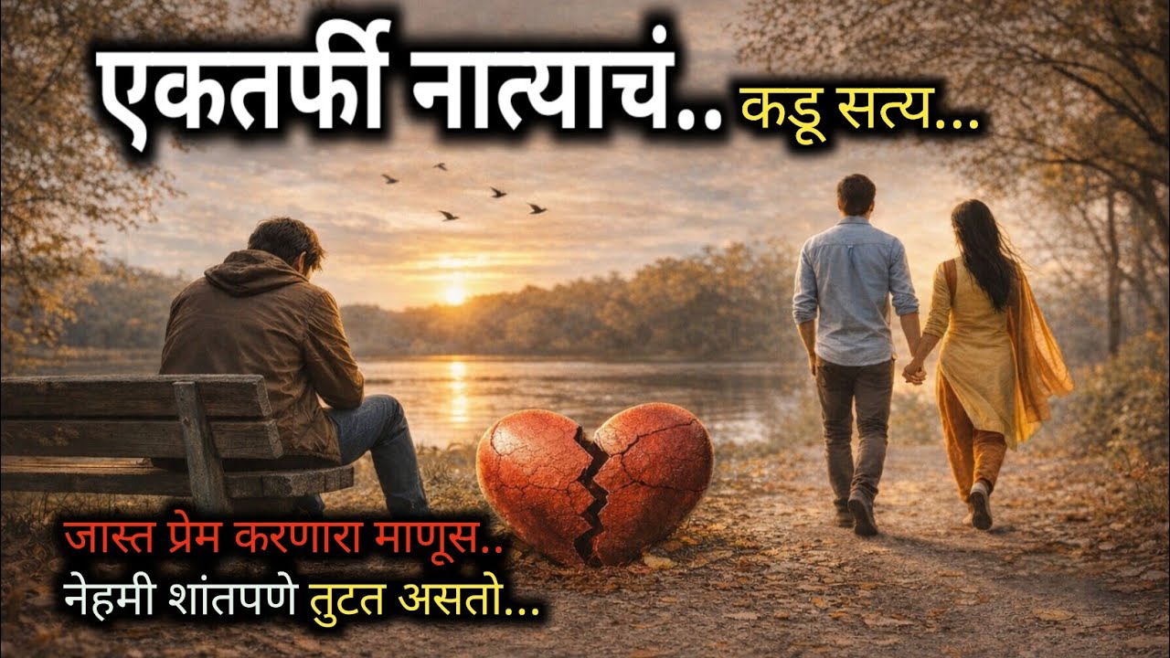 एकतर्फी नात्याचं.. कडू सत्य...  🔥🥺 | भावनिक मराठी विचार | Emotional Marathi Story