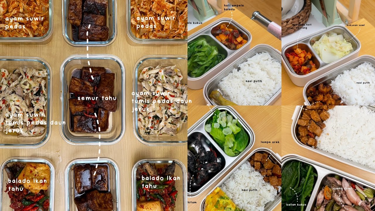 SET BEKAL SEMINGGU, STOK MAKANAN, MEAL PREP, MASAKAN HARIAN FROZEN, FOOD PREP