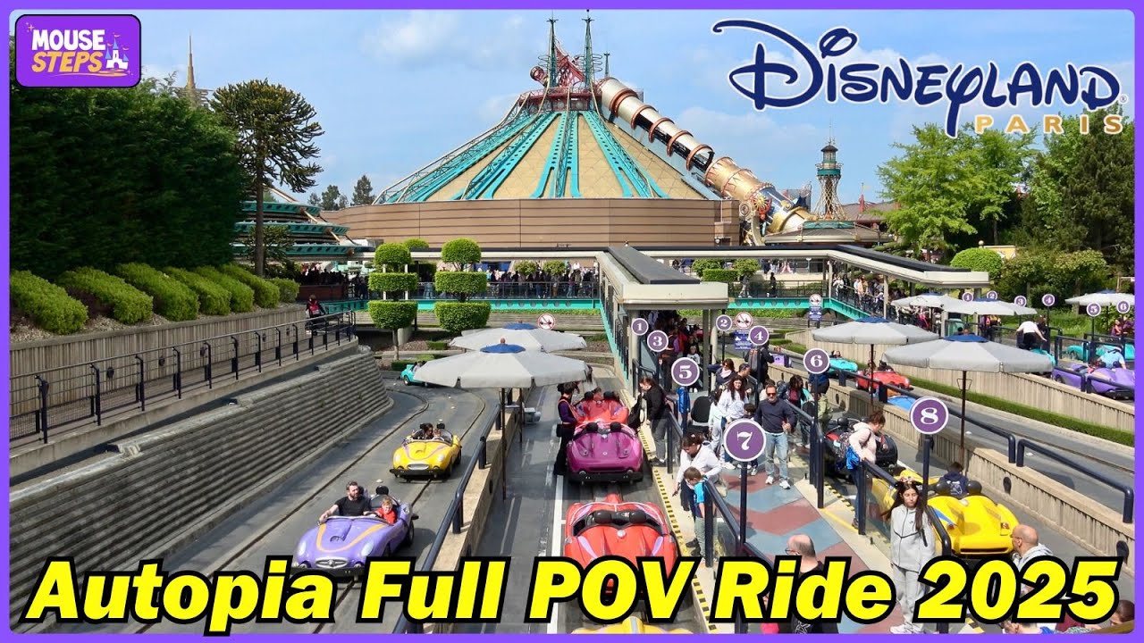 Autopia at Disneyland Paris POV Ride Experience with Queue 2025 (4K), Discoveryland