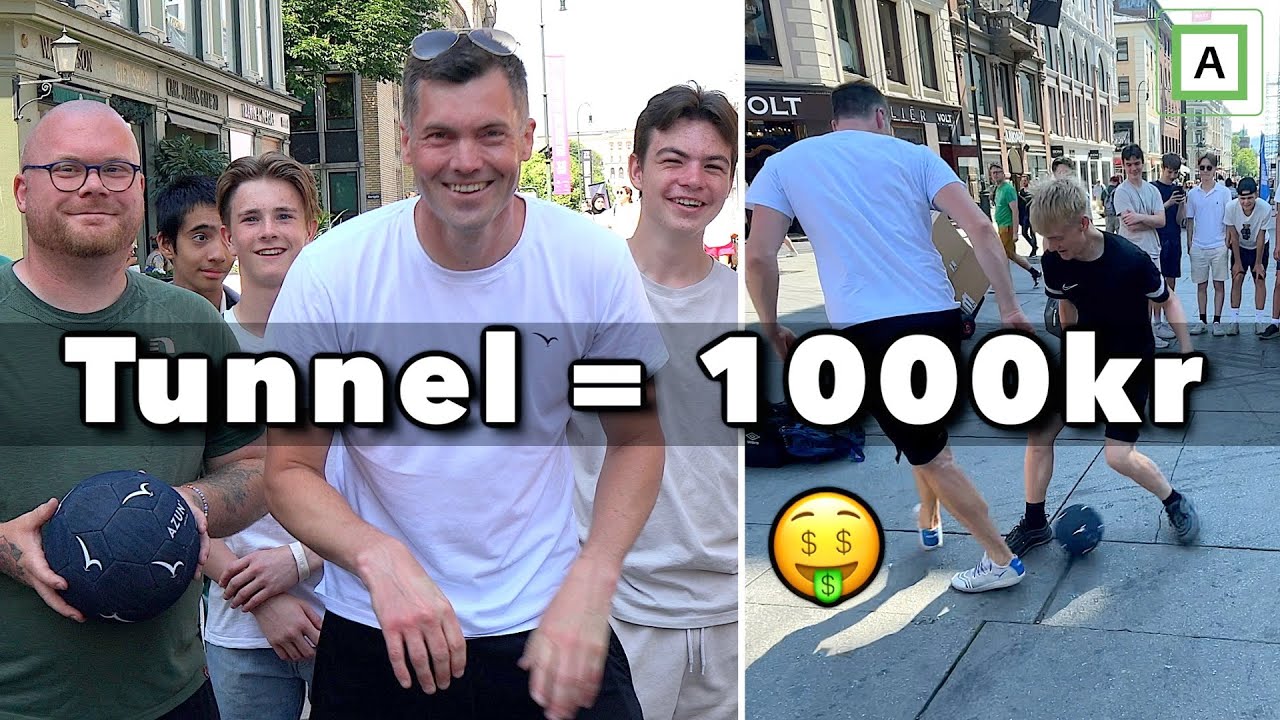 Fotball på gata - Tunnel = 1000kr