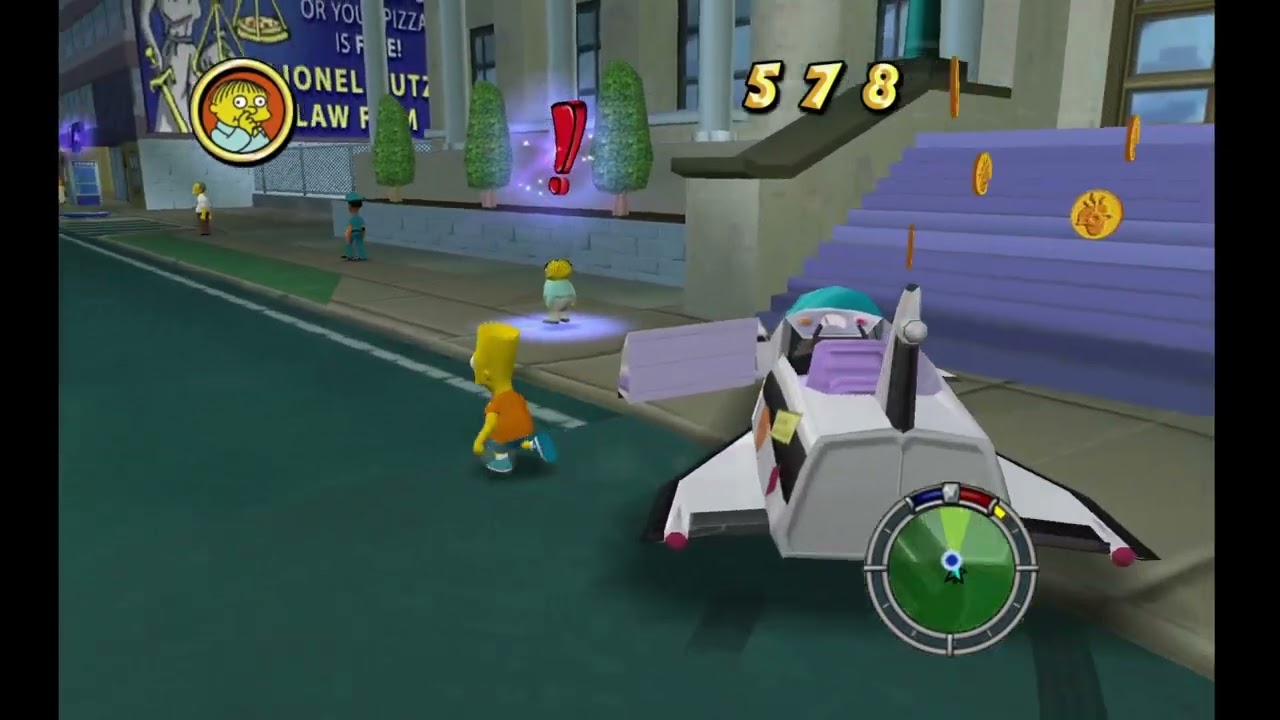 Les Simpsons HIT AND RUN Niveau 2  Bart 100%