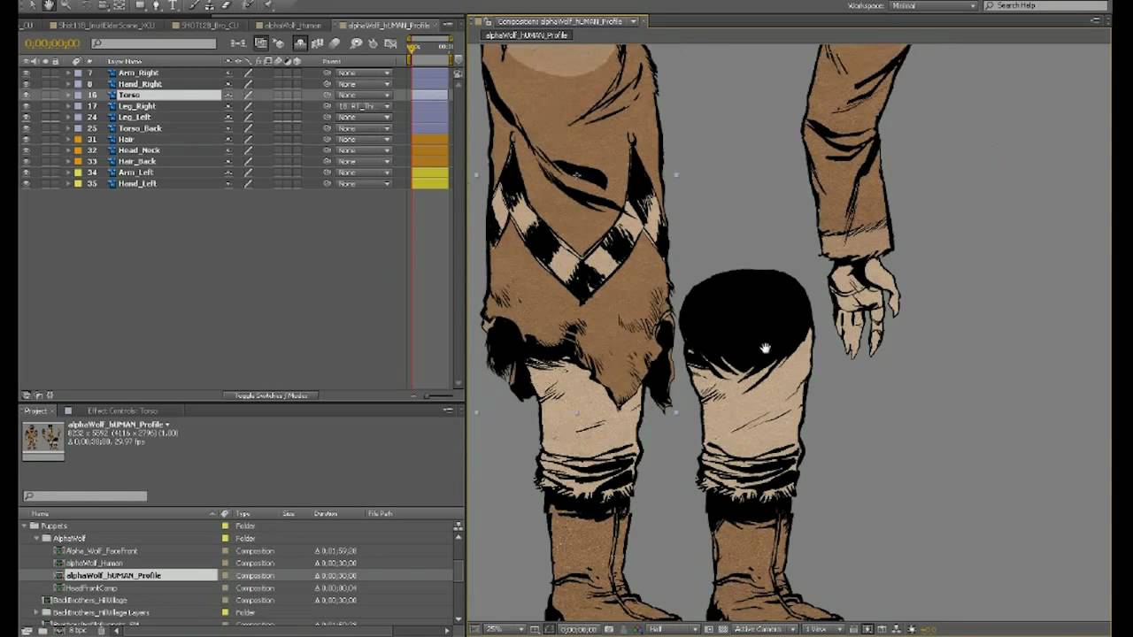 Lesson 1/4 | How To Rig a 2D Character Puppet in Adobe After Effects | Animation Tutorial