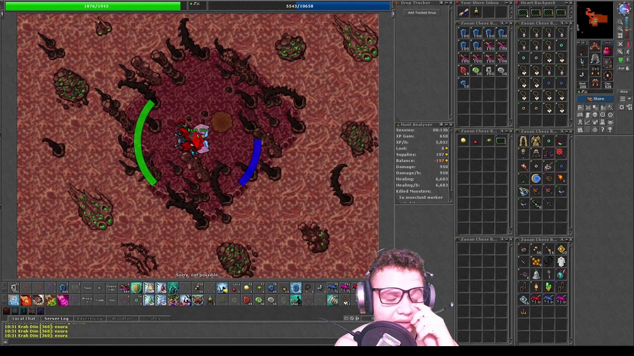 Tibia, Dicas: The Hive. Task Points, Estágios da The Hive e o Insectoid Outfit. Level 80+