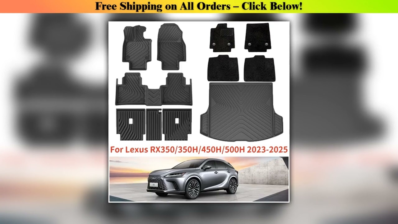 For Lexus RX350/350H/450H/500H 2023-2025 TPE LHD & RHD Floor Mats & Trunk Mats, All Weather
