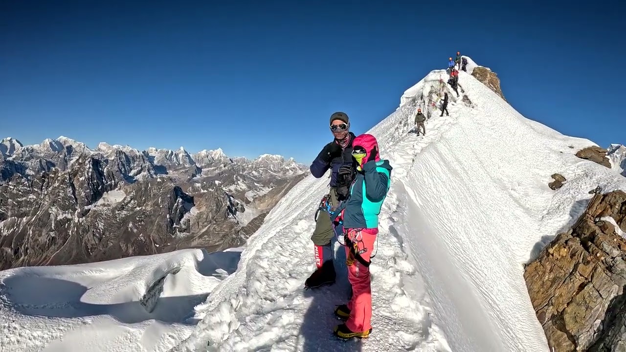 At the top of Lobuche Peak Climbing with Outward Adventure Treks