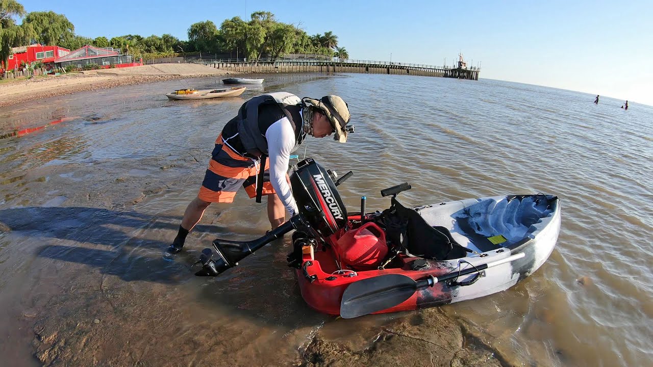 MINI KAYAK CON MOTOR 2.5 HP - Test del Feelfree LURE 11.5 y Sorpresa al Final