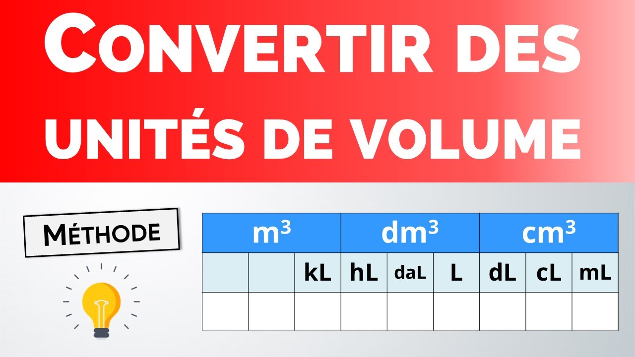 Comment CONVERTIR des VOLUMES ? 💡 Méthode | Physique-Chimie (collège, lycée)