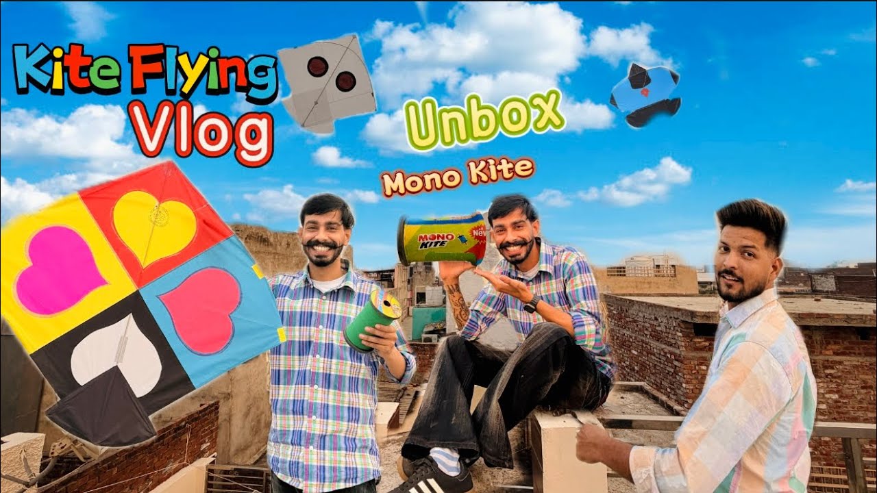 Kite Flying Vlog ! Unbox Mono kite ! 🪁 kite Flying ! Batala promotion ! Kites 