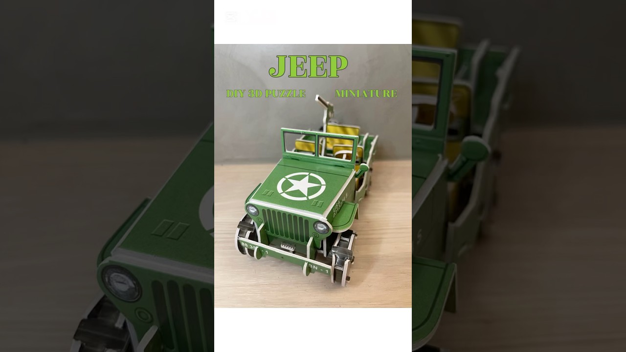 DIY MINIATURE JEEP 3D PUZZEL 