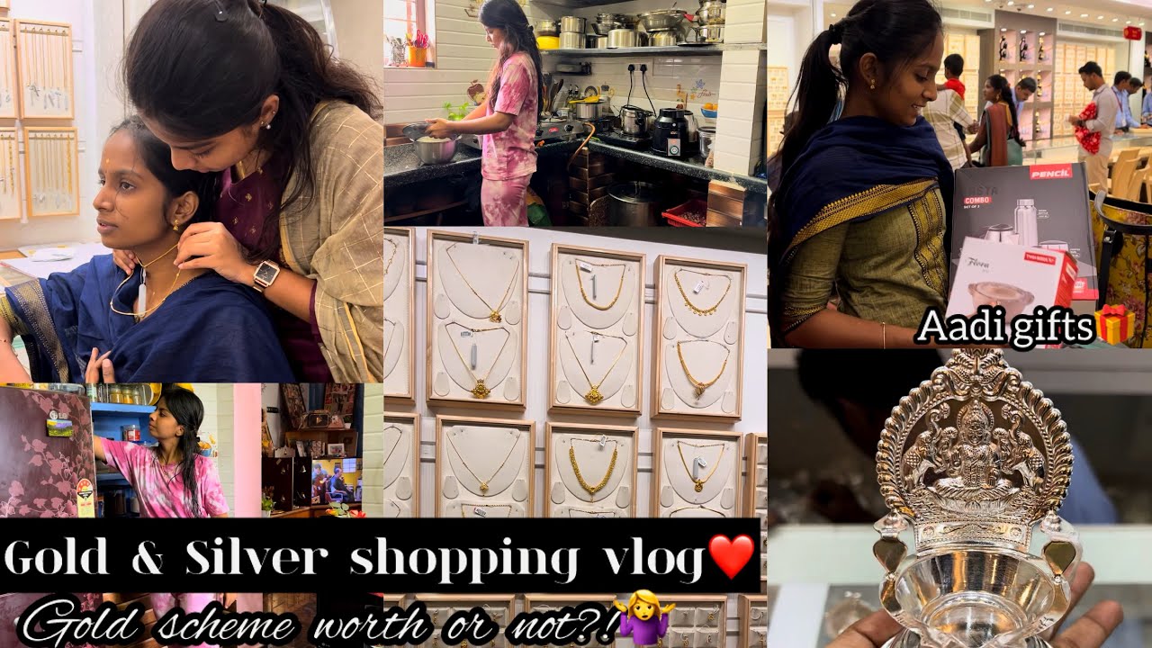 Vlog#33 It’s her 1st GOLD Jewel Purchase🥹❤️||GRT gold scheme details|Aadi gifts 