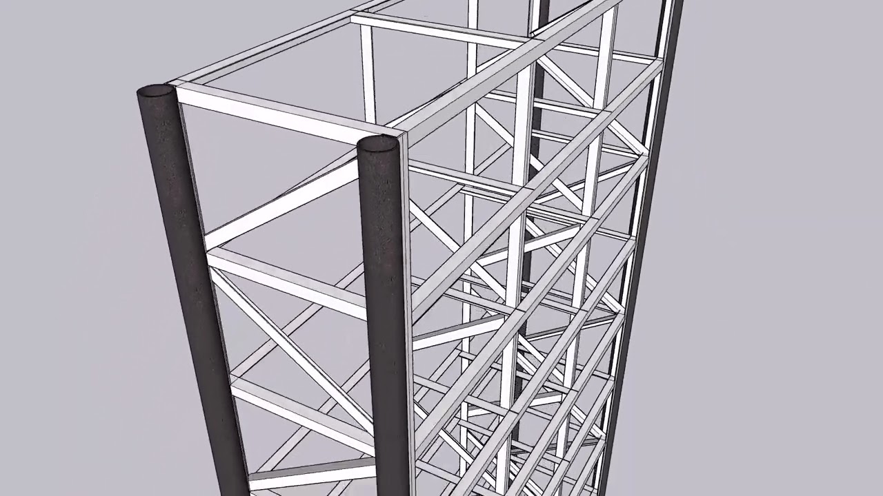3D Advertising Signage Design | SketchUp Render | Structural Concept