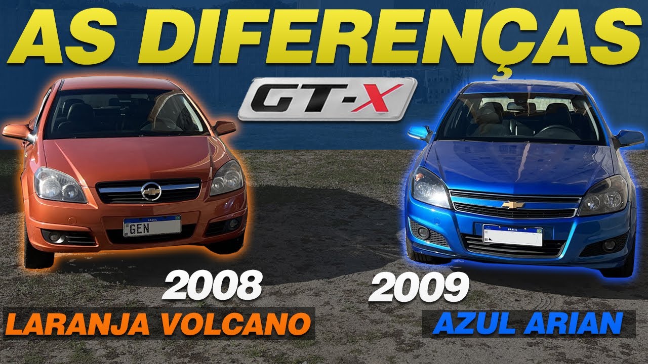 O QUE MUDA DO VECTRA GT-X 2008 LARANJA PARA O VECTRA GT-X 2009 AZUL?