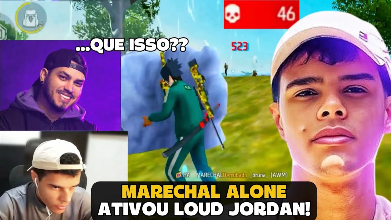 MARECHAL PEGOU 2 AWM E ATIVOU O LOUD JORDAN E FEZ 26 KILL NA RANK! FREE FIRE - MARECHAL HIGHLIGHTS
