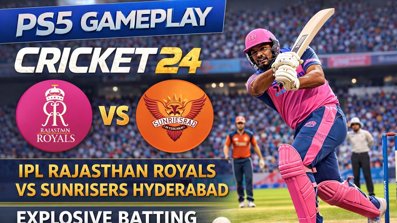 🏏🔥 Cricket 24 PS5 Gameplay | IPL RR vs SRH | Explosive Start by Sanju Samson 🎮