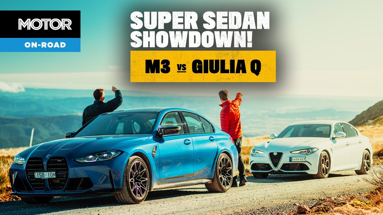 BMW M3 Comp vs Alfa Giulia Q - Battle of the beaks! | MOTOR