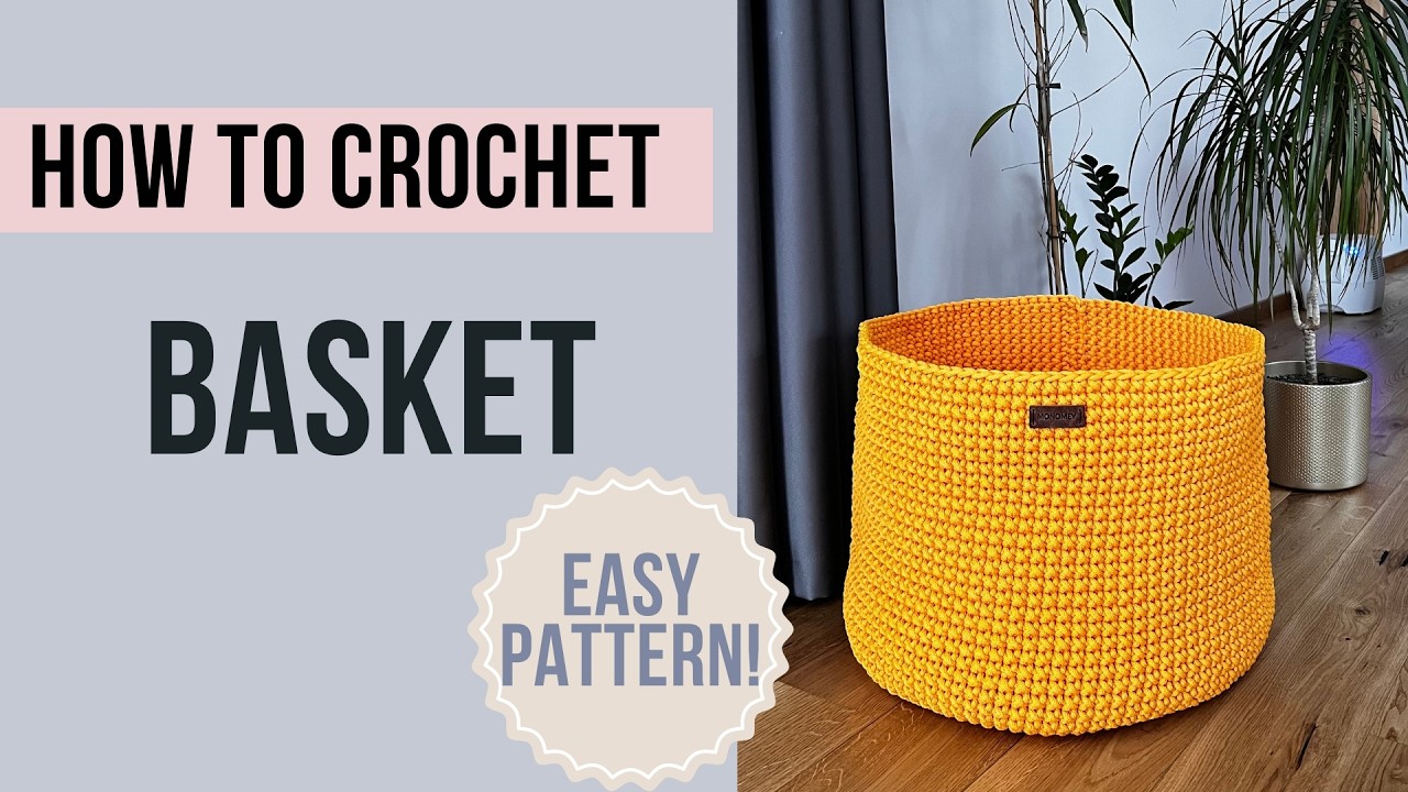 Crochet basket tutorial / How to crochet basket for beginners /