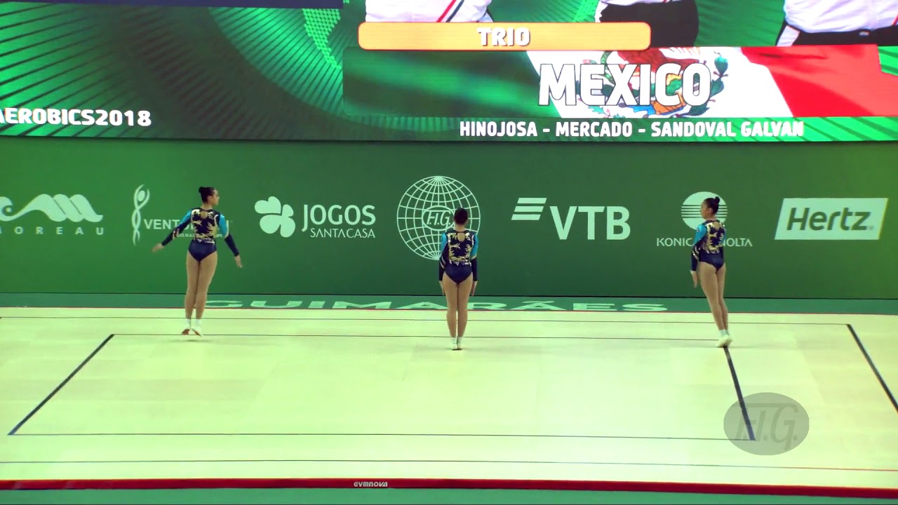 Mexico 1 (MEX) - 2018 Aerobic Worlds, Guimaraes (POR) - Trio Qualifications