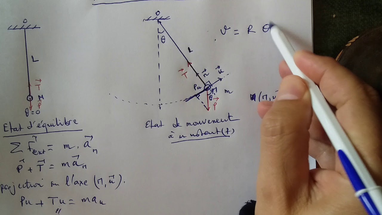 2ème BAC - Pendule simple- Equation différentielle du mouvement.