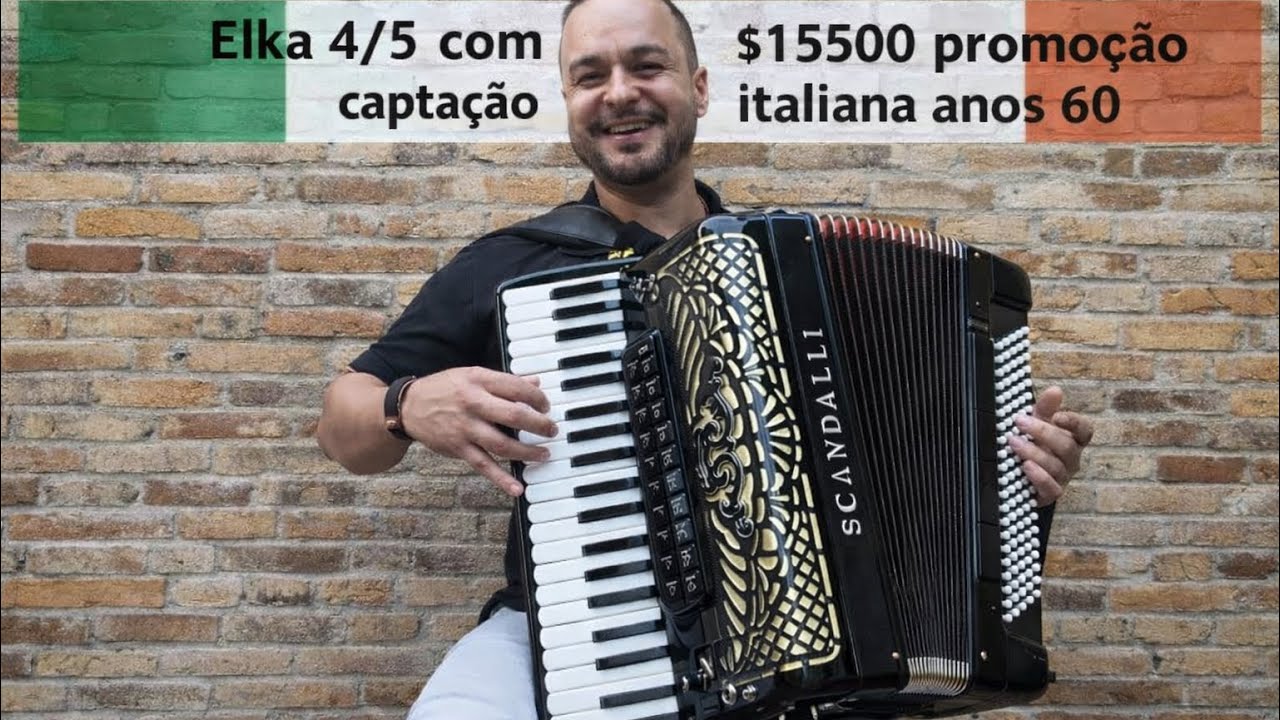 ACORDEÃO SCANDALLI ELKA 4/5 🇮🇹 POLIFÔNICO ANOS 60 | PROMOÇÃO R$15.500