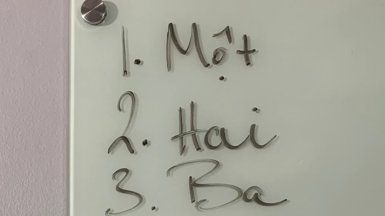 How to count from one to ten in Vietnamese