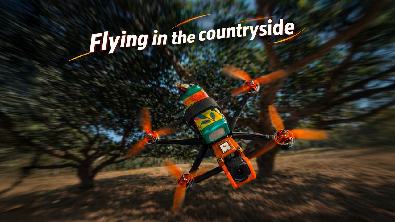 Flying in the countryside