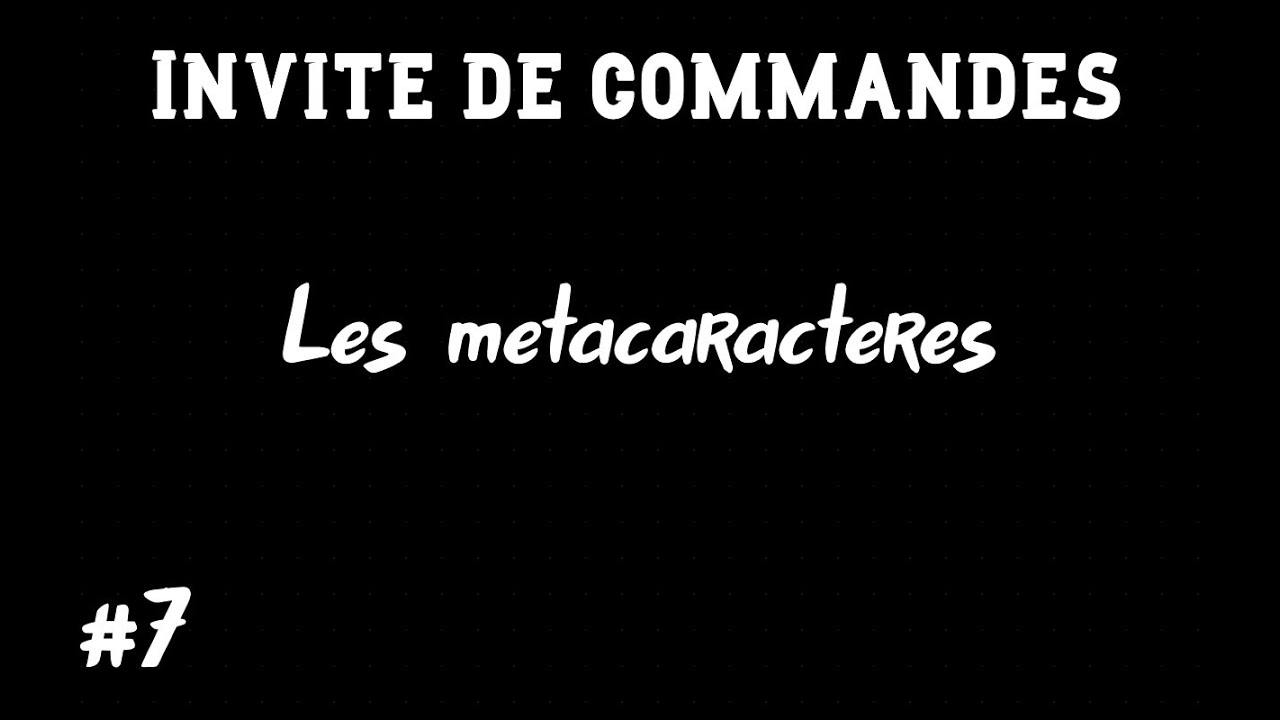 [#7] CMD : Les métacaractères