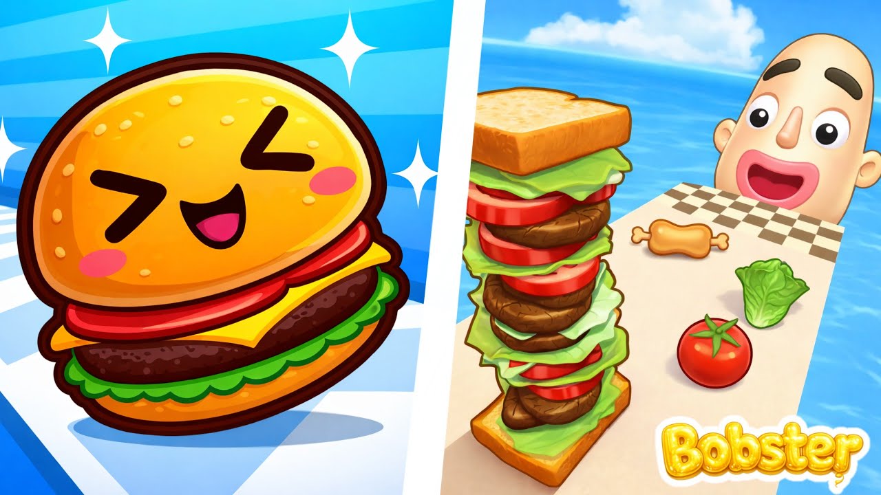 Sandwich Runner VS Food Run - All Levels SpeedRun Walkthrough Gameplay iOS, Android 