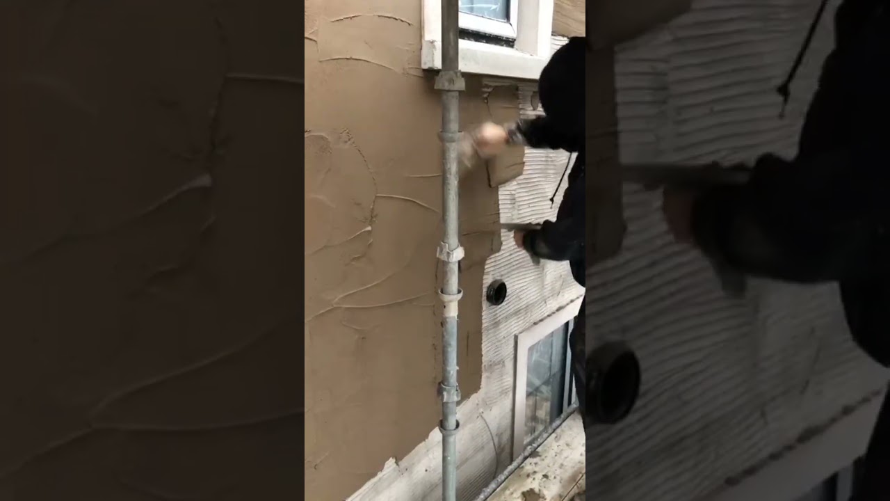 plasteter sand cement render butter brown coat ready wet dash slap dash roughcast 