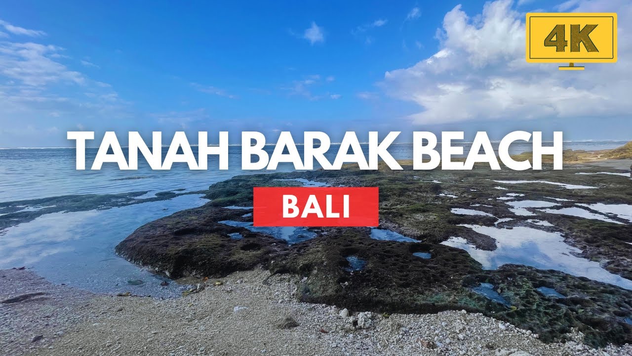 TANAH BARAK Beach (BALI), ASMR 4K Walking Tour, Breathtaking view.