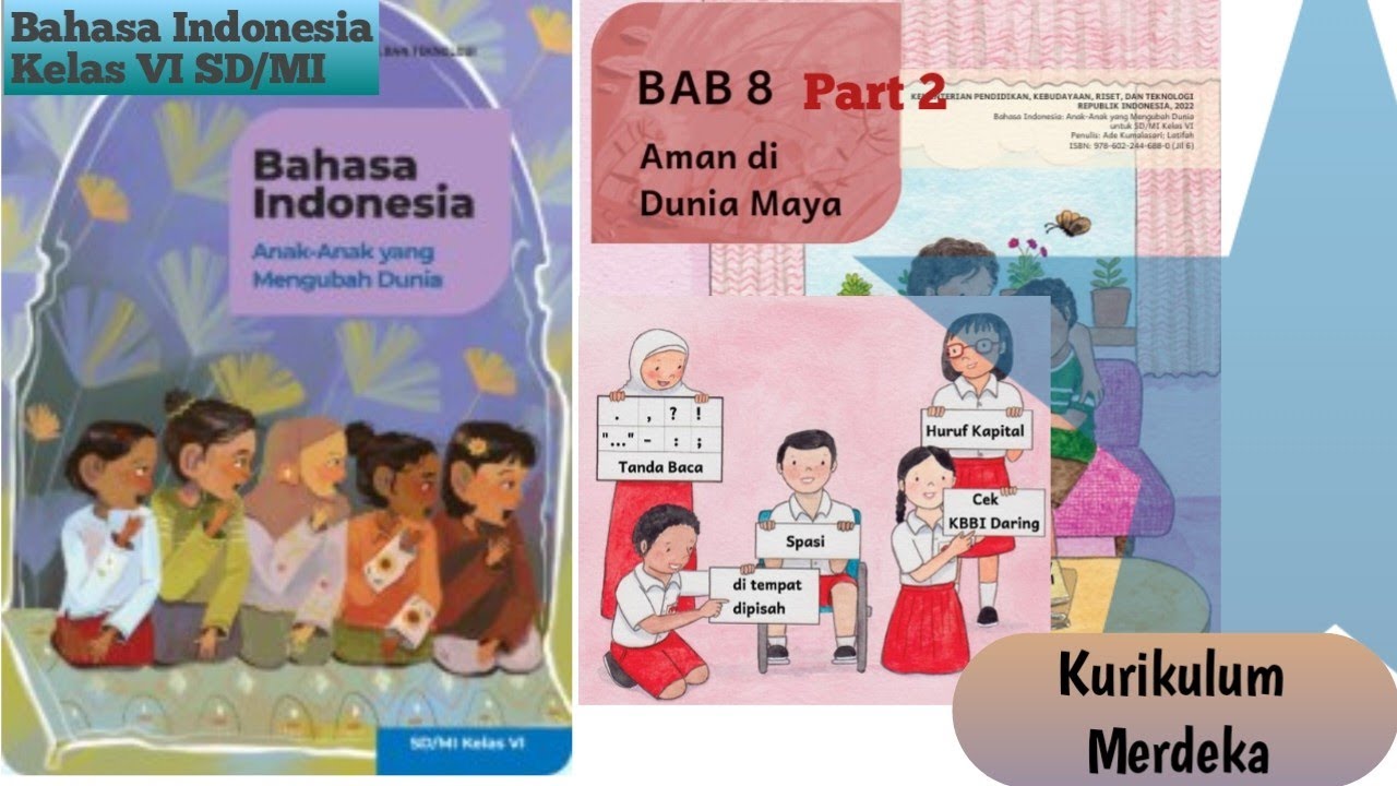Bahasa Indonesia kelas 6 SD BAB 8  Kurikulum Merdeka AMAN DI DUNIA MAYA  Semester 2 Part 2