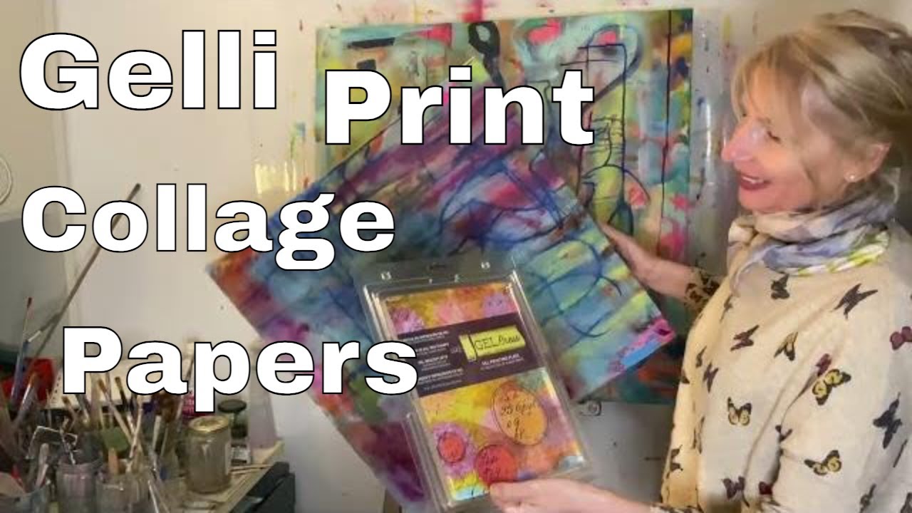 Making Collage Papers With Gel Plate Printing - Beginner!