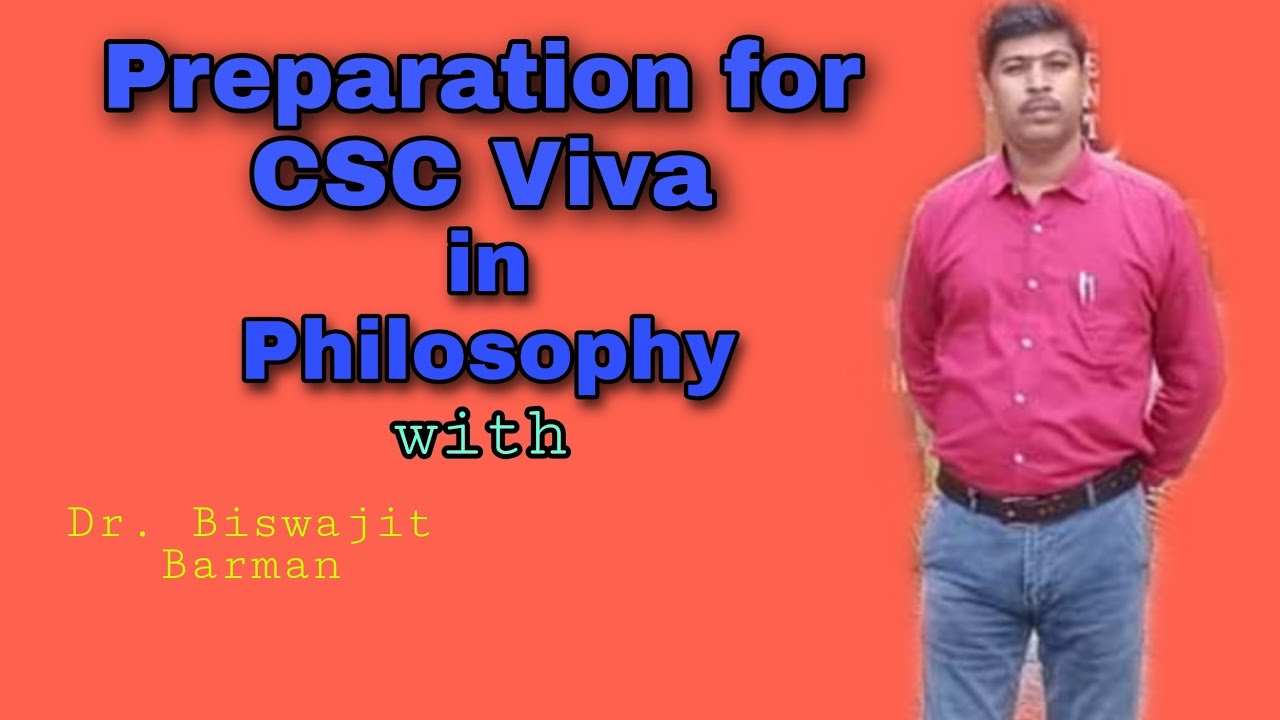 Preparation for Wbcsc assistant professor interview/ Viva in Philosophy with Dr. Biswajit Barman